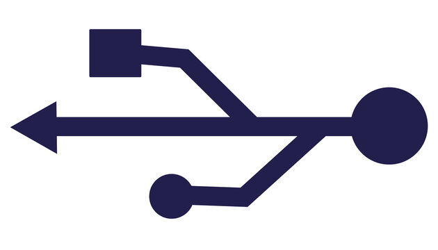Usb connectivity icon representing universal serial bus technology for data transfer