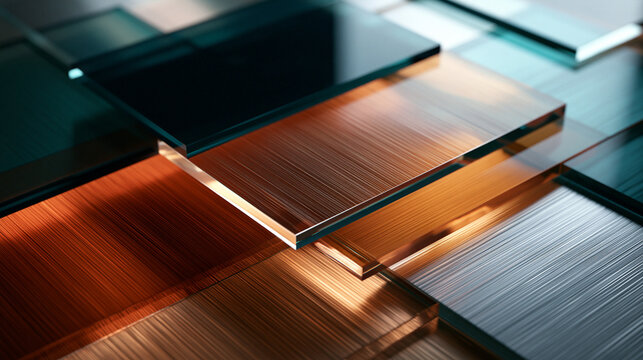 Modern Architectural Glass and Metal Material Samples