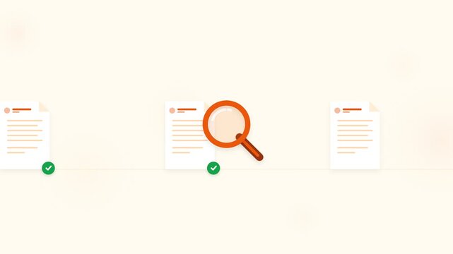 document inspection and verification process animation