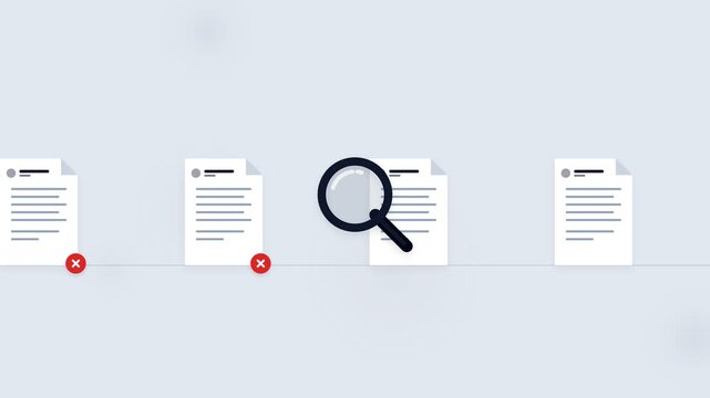 document inspection and validation process with magnifier