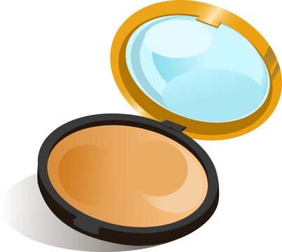 Beauty and Cosmetics Isometric with Makeup and Skincare Products.