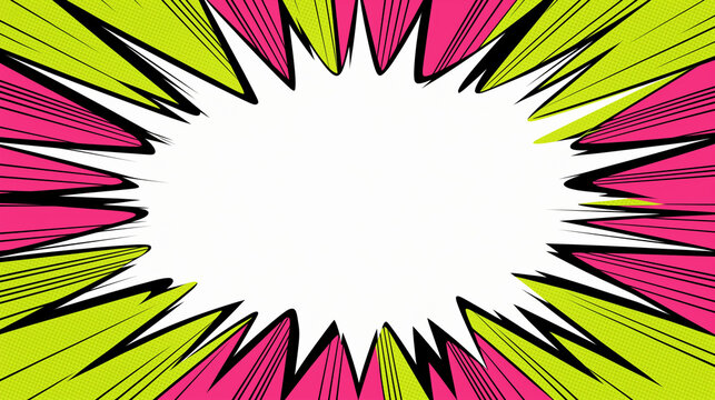 Dynamic versus battle frame with lightning effects and comic-style explosion patterns for anime game posters and cartoon fight scene backgrounds with vibrant design elements