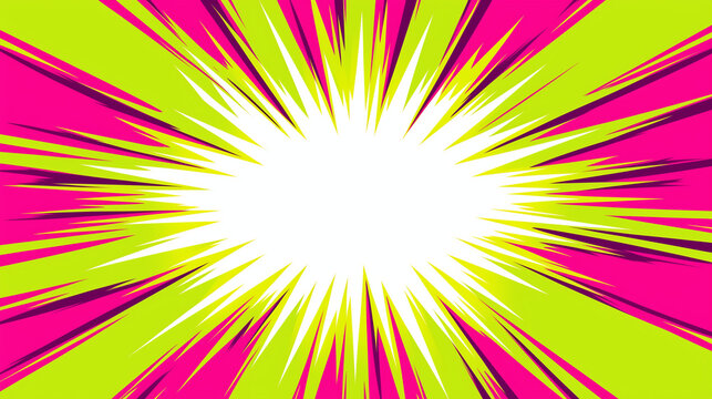 Dynamic versus battle frame with lightning effects and comic-style explosion patterns for anime game posters and cartoon fight scene backgrounds with vibrant design elements