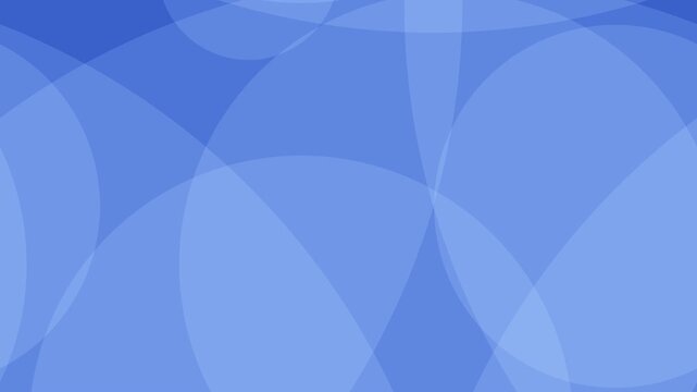 Smooth slow motion animation of light blue translucent circles, loopable background for professional corporate presentations