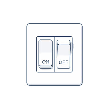 Wall Light Switch Illustration