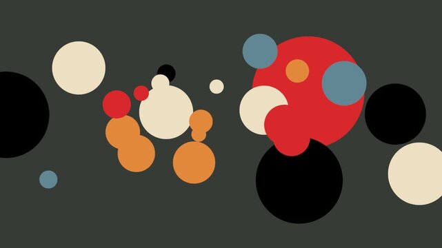 Vintage retro flat colourful shapes floating