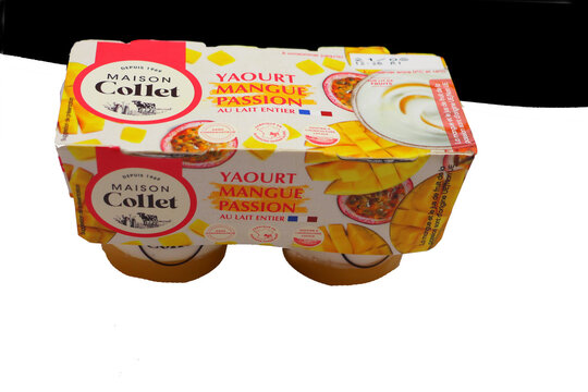 Yaourts mangue passion de la maison Collet