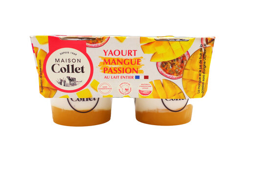 2 yaourts mangue passion de la Maison Collet