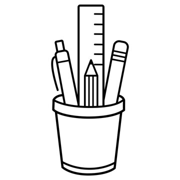 Stationeries Vector Illustration 