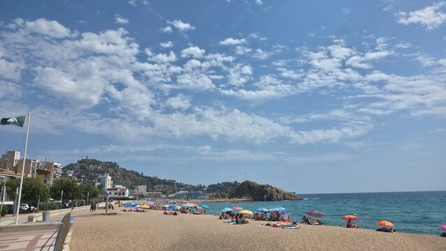 view of the beach, Blanes, spain