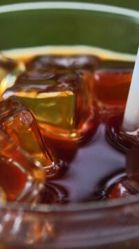 Iced Americano Coffee in Glass