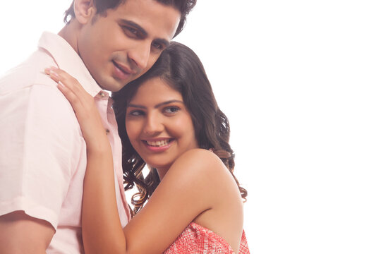 Couple embracing each other