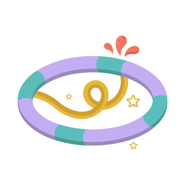 Water slide with stars and water splashes
