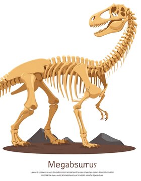 Megatherium prehistoric giant ground sloth skeleton replica.