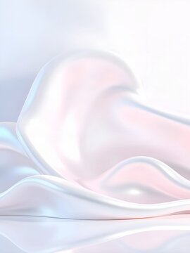 Pearlescent Iridescent Holographic Surface with Pastel Rainbow Reflections
