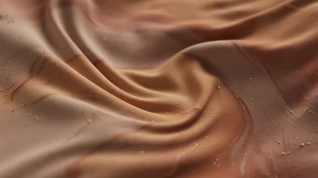 Abstract terracotta clay silk fabric texture flowing, warm earthy color background