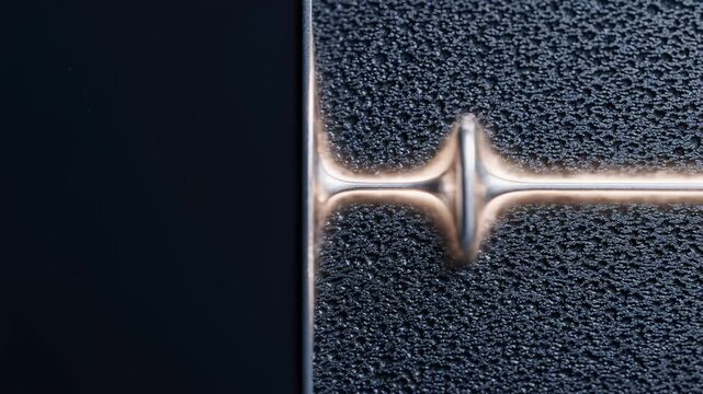 Abstract Metal Wave Pulse Moving Across Textured Dark Surface