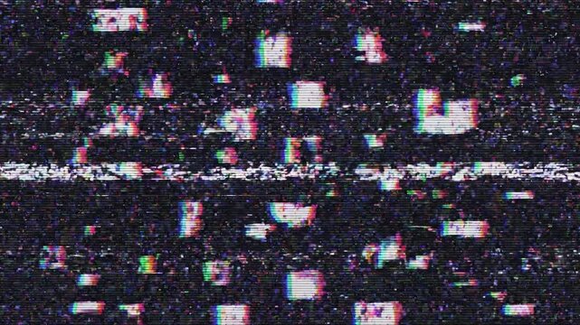 Glitch noise static television VFX pack. Visual video effects stripes background,tv screen noise glitch effect.Video background, transition effect for video editing, intro and logo reveals with sound.