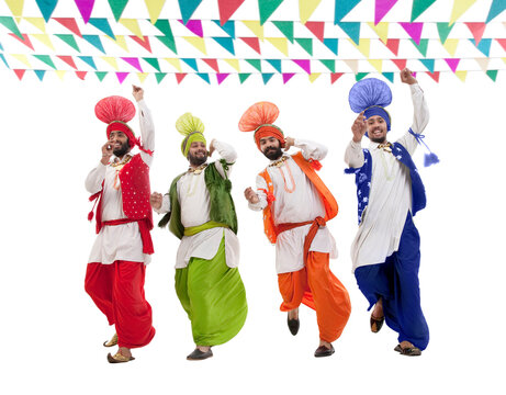 Sikh men dancing 
