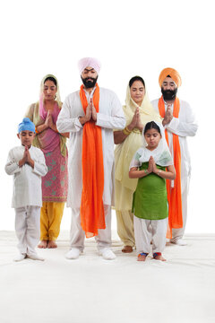 Sikh family praying 