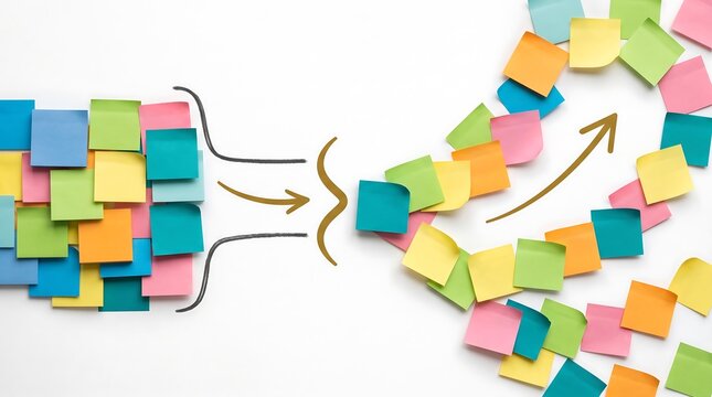 Colorful building blocks connecting and separating representing teamwork and disconnection concepts