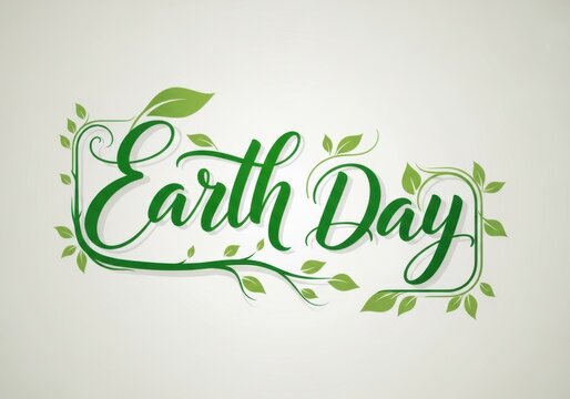 Vibrant earth day celebration with hand-drawn green elements illustration