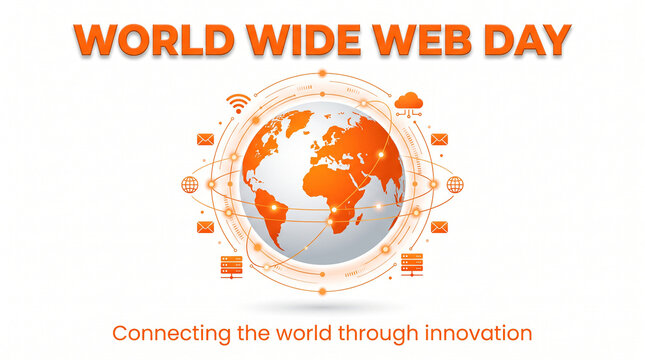 World Wide Web Day global connectivity innovation internet technology communication networking digital progress empowerment awareness inspiration unity transformation   generative ai