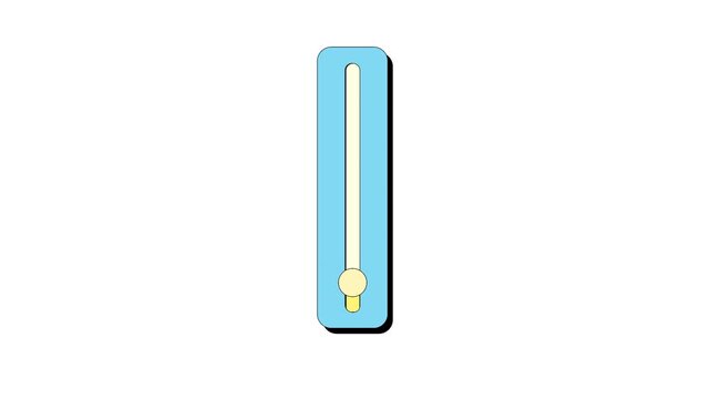 Animated of Clean vertical slider element graphic for digital user interfaces, indicating adjustable control, progress, or level.