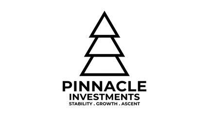 Fototapeta premium Pinnacle Investments geometric company logo.