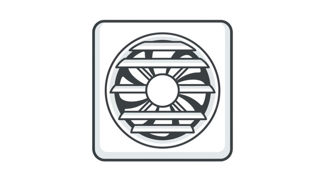 Square white exhaust ventilation fan.