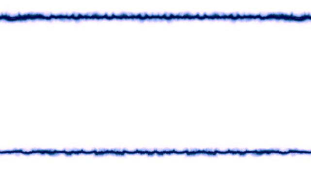 Rectangular horizontal glowing neon shiny dark navy blue long lines frame with shaking light effect on white background. In the middle there is a place for your own content.