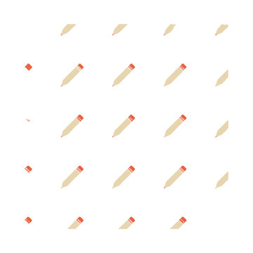 Seamless pattern of pencils