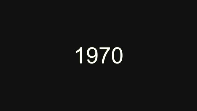 Year 1970 displays in clean white font centered on black background.
