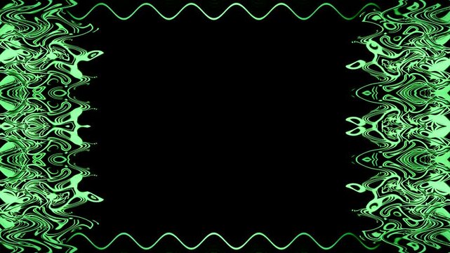Abstract Green Frame Design: Digital Art,  Elegant and Stylish Border for Projects