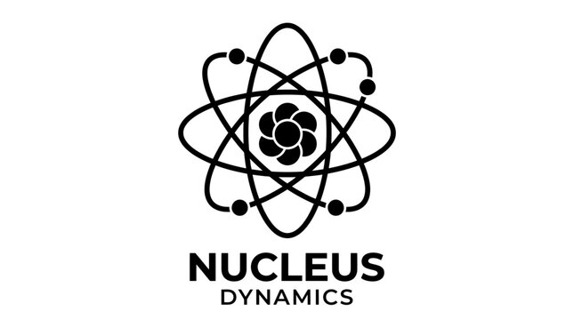 Science-focused logo depicting a central nucleus with orbiting paths.