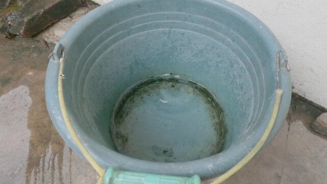 Water dripping in the bucket