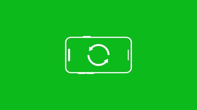 Rotate Your Phone Animation Video 4k. animation of rotate your phone on black background, Turn you Smart phone rotate device screen, Phone flip sign, Phone Rotation animation.