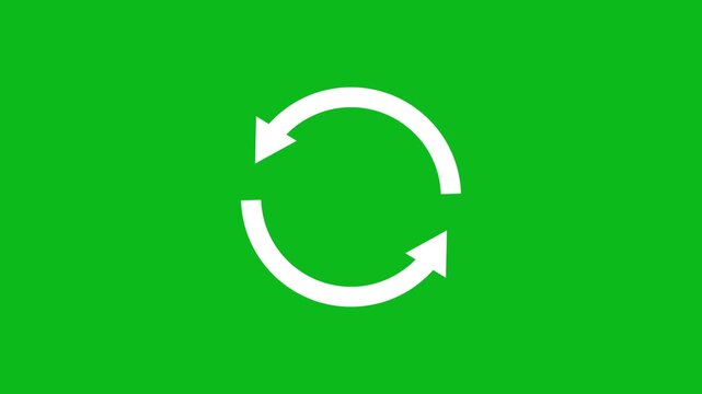 Circle arrow refresh and reload icon animation black background. Circle arrow loading animation rotating smoothly. Animated loading refresh arrows spinning, Arrow loading icon animation