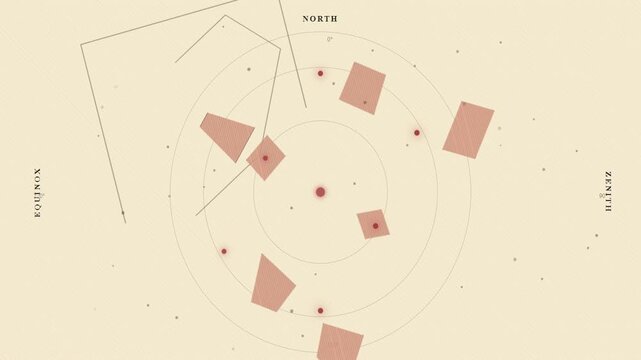 Celestial Cartography Map Animation of Ancient Stars and Galaxy