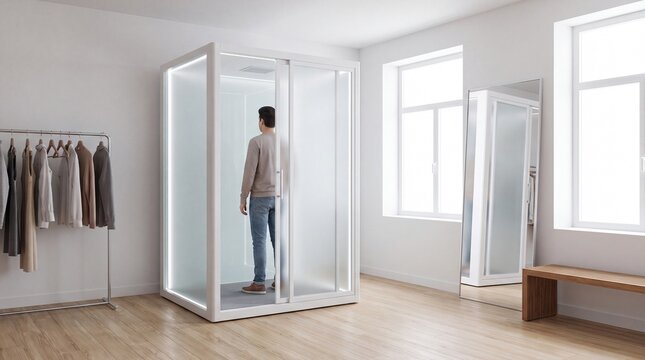 3D Body Scanner in Retail Fitting Room