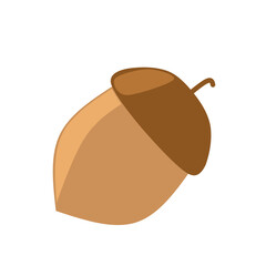 Cute Brown Acorn Autumn Nature Illustration © Alfaini