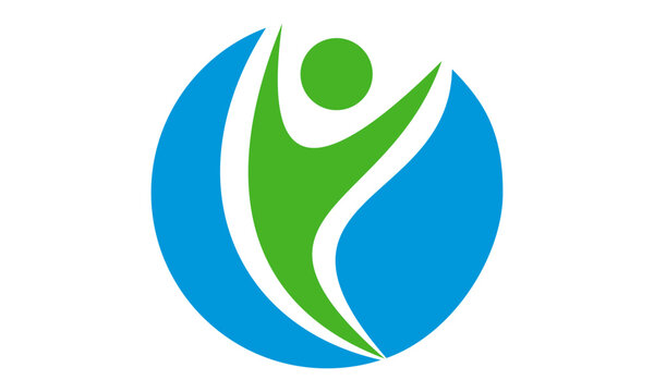 people care in hand logo template for charity