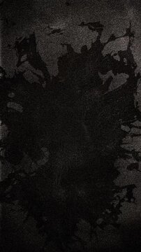 Dark Grunge Film Texture. Flickering black grain, stains and scratches create a distressed vintage film background with shifting surface marks.
