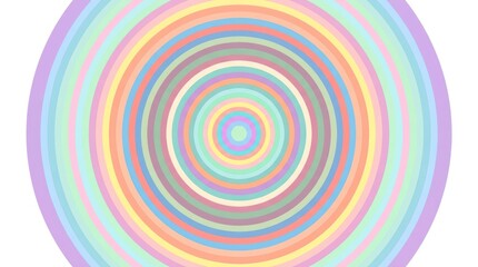 Naklejka premium Colorful concentric spiral design with rainbow rings and abstract geometric patterns.