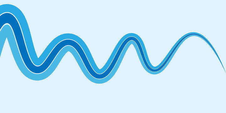 Abstract Blue Wave Background For Modern Design And Corporate Presentation Header Banner