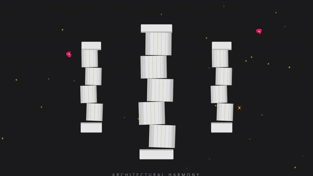 Fragmented Doric Order Column Ancient Greek Architecture Ruins Detail