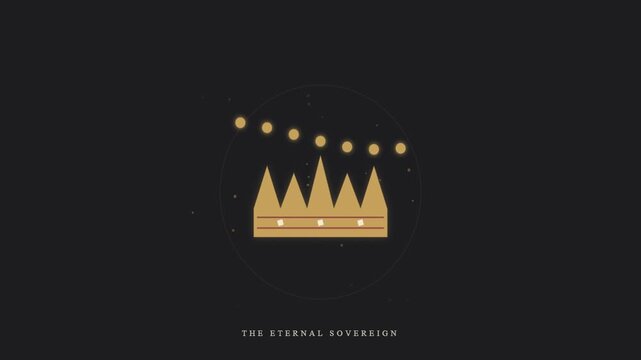 Elegant Crown of Floating Spheres Motion Graphic Background