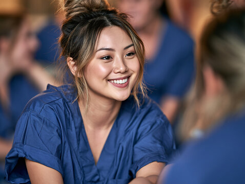 Diverse Medical Team Having Meeting In Bright Hospital Room Authentic Healthcare Teamwork Professional Realism Natural Lighting Coworkers Care