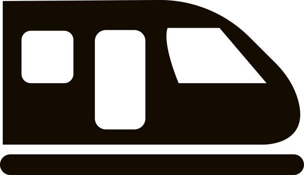 Railway icons set. Including bridge passenger carriage, high-speed train, freight wagon, tank car, caboose coupler, monorail locomotive, and track section, vector illustration .isolated on transparent