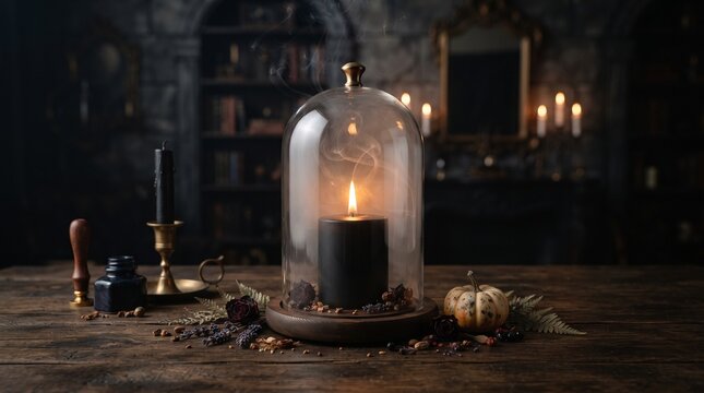 burning candles in church